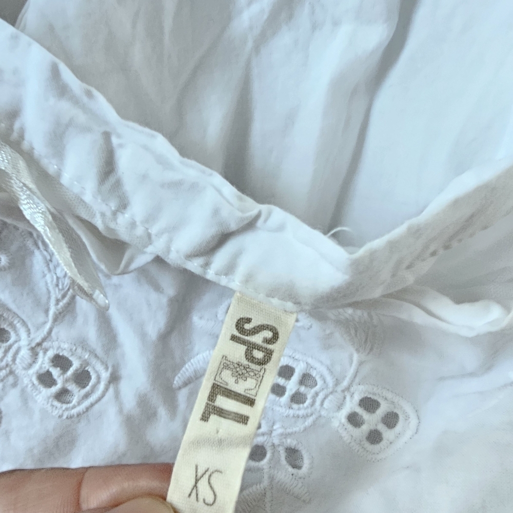 Spell White Maxi Skirt with Lace Details - Picture 10 of 10